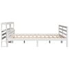 vidaXL Bed Frame with Headboard without Mattress White 200x200 cm