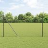 vidaXL Fence Post Grey 50 x 1.5 m (25 mm mesh) Steel and PVC