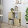 vidaXL Book Cabinet Sonoma Oak 60x24x63 cm Engineered Wood