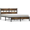 vidaXL Bed Frame without Mattress with Headboard Sonoma Oak 150x200 cm King Size