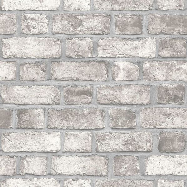 Noordwand Wallpaper Homestyle Brick Wall Grey and Off-white
