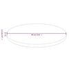 vidaXL Round Table Top Dark Brown Ø60x1.5 cm Treated Solid Wood Oak