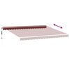 vidaXL Automatic Retractable Awning with LED Burgundy 450x350 cm