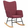 vidaXL Rocking Chair Wine Red Fabric
