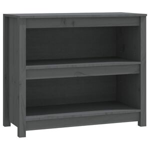 vidaXL Book Cabinet Grey 80x35x68 cm Solid Wood Pine
