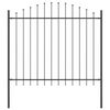 vidaXL Garden Fence 7 pcs Grey 170 x 190 cm Powder-Coated Steel