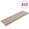 vidaXL Stair Mats 15 pcs 65x21x4 cm Silver Rectangular Edge