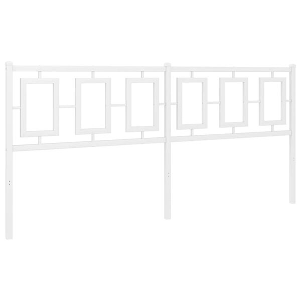 vidaXL Metal Headboard White 180 cm