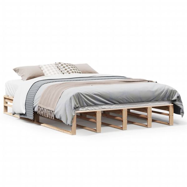 vidaXL Bed Frame without Mattress 140x200 cm Solid Wood Pine