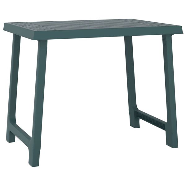 vidaXL Camping Table Green 79x56x64 cm PP Wooden Look
