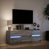 vidaXL TV Cabinet with LED Grey Sonoma 140x34x50 cm Engineered Wood