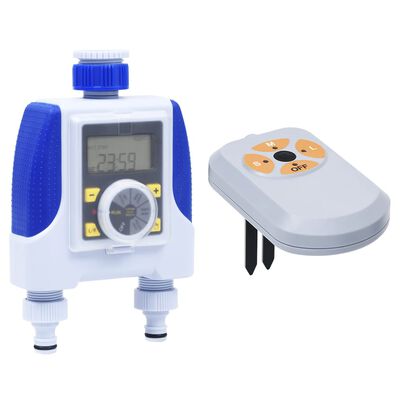 vidaXL Electronic Dual Outlet Water Timer with Moisture Sensor