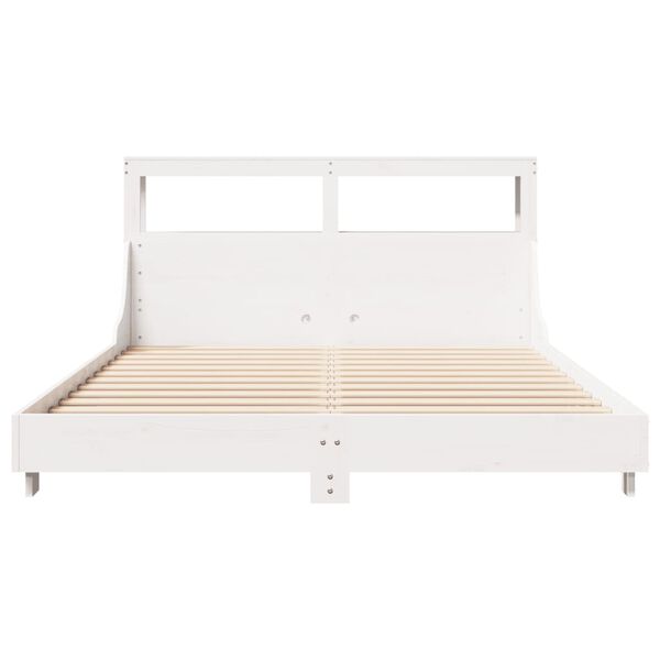vidaXL Bed Frame without Mattress White 120x200 cm Solid Wood Pine