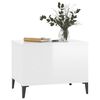 vidaXL Coffee Table High Gloss White 60x44.5x45 cm Engineered Wood