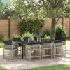 vidaXL Garden Dining Set 9 pcs Light Grey Poly Rattan
