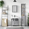 vidaXL 3 Piece Bathroom Furniture Set Grey Sonoma Engineered Wood