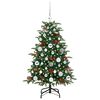 vidaXL Artificial Christmas Tree with 150 LEDs with Stand Green 120 cm