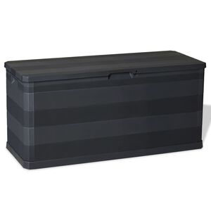 vidaXL Storage Box | Black | Polypropylene | Medium | Storage Box | Rectangular