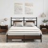 vidaXL Bed Frame without Mattress Brown Oak 150x200 cm King Size Engineered Wood