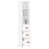 vidaXL Highboard White 34.5x34x180 cm Engineered Wood