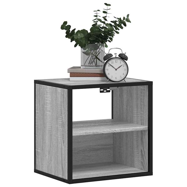 vidaXL Wall-mounted Bedside Cabinets 2 pcs Grey Sonoma 40x31x39.5 cm