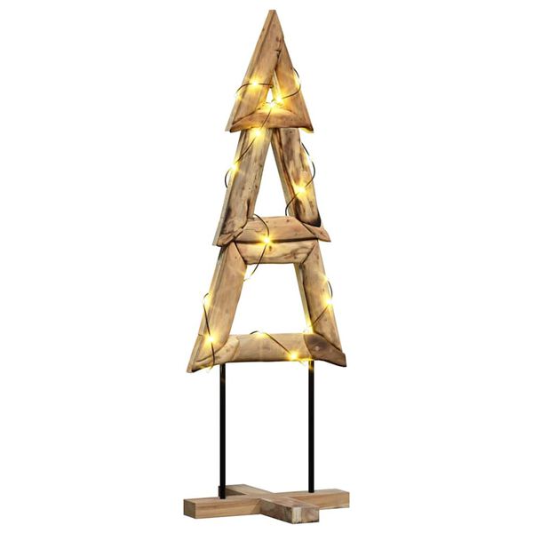 vidaXL Christmas Tree with Stand Brown 120 cm Solid teak wood
