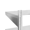 vidaXL 2-Tier Wall Shelf 100x23.5x60 cm Silver Stainless Steel