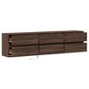 vidaXL TV Wall Cabinet with LED Brown Oak 180x31x45 cm