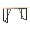vidaXL Dining Table O-Frame 140x80x75.5 cm Solid Wood Pine and Steel