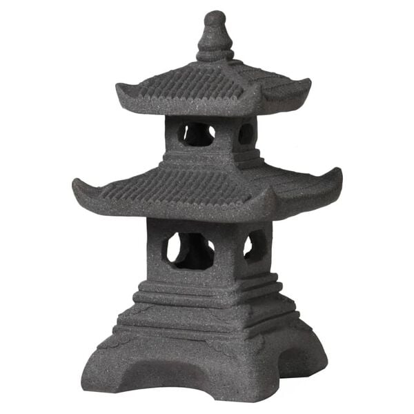 ProGarden Garden Decoration Pagoda Figure 30x30x50 cm Anthracite