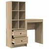 vidaXL Desk with Drawer 2 pcs Sonoma Oak