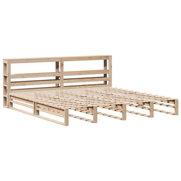 vidaXL Bed Frame without Mattress 180x200 cm Super King Solid Wood Pine