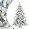 vidaXL Artificial Hinged Christmas Tree White 240 cm PVC and Steel