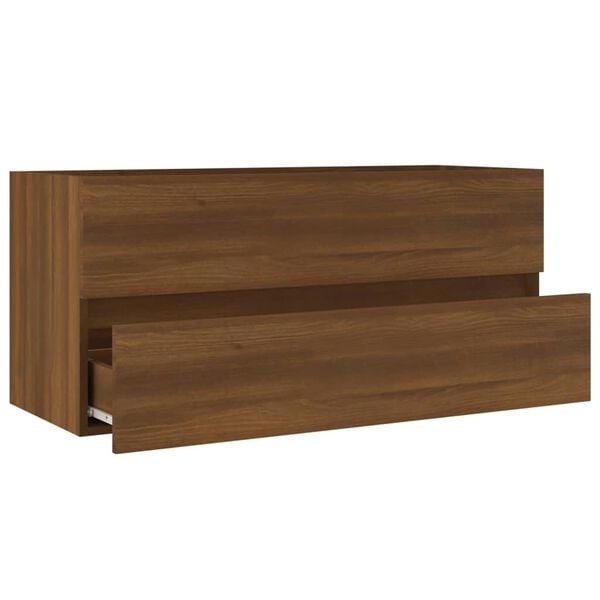 vidaXL Sink Cabinet Brown Oak 100x38.5x45 cm Engineered Wood