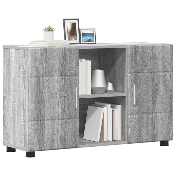 vidaXL Sideboard Grey Sonoma 88.5 x 30.5 x 55.5 cm Engineered Wood