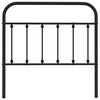 vidaXL Metal Headboard Black 100 cm