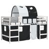 vidaXL Kids' Loft Bed with Tunnel without Mattress White&Black 90x190cm