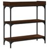 vidaXL Console Table with Shelves Brown Oak 75x30x80 cm