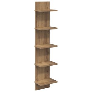 vidaXL Wall Shelf Artisan Oak 22 x 15 x 100 cm Engineered Wood