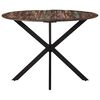 vidaXL Dining Table &Oslash;110x78 cm Solid Wood Reclaimed and Steel