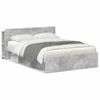 vidaXL Bed Frame with Storage Concrete Grey 140 x 190 cm