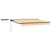 vidaXL Electric Retractable Awning Yellow and White 3.5 x 2 m