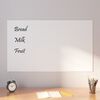 vidaXL Wall-mounted Magnetic Board White 100x60 cm&nbsp;Tempered Glass