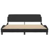 vidaXL Bed Frame "Dover" Black 180x200 cm Super King Faux Leather