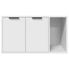 vidaXL Cat Litter Box Enclosure White 80x50x45 cm Engineered Wood