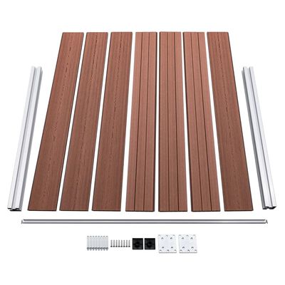 vidaXL Fence Panel Set WPC 872x146 cm Brown