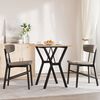 vidaXL Dining Table Y-Frame 70x70x75 cm Solid Wood Pine and Steel