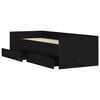 vidaXL Bed Frame with Drawers without Mattress Black 100x200 cm