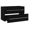 vidaXL Sink Cabinet Black 80x38.5x48 cm Engineered Wood