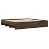 vidaXL Bed Frame without Mattress Brown Oak 200x200 cm Engineered Wood